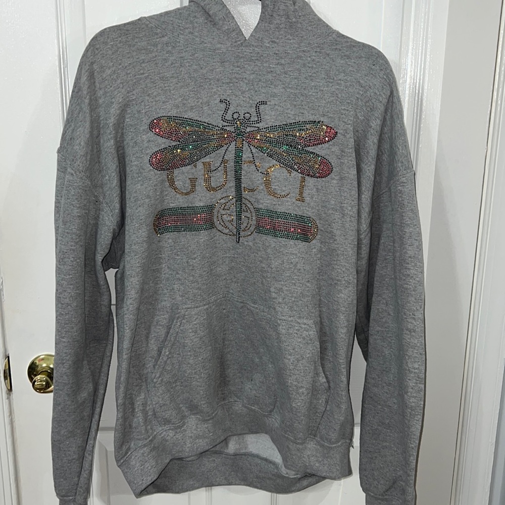 Handmade Gucci Gray Hoodie | Size: L